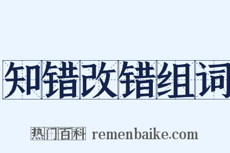 知错改错组词是什么意思的图片